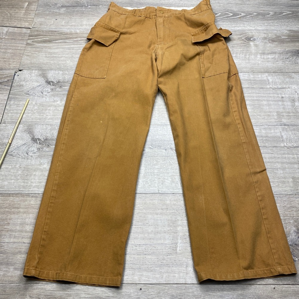 Black Sheep Hunting Pants Mens 36 Brown Canvas‎ Cargo Vintage Workwear Utility